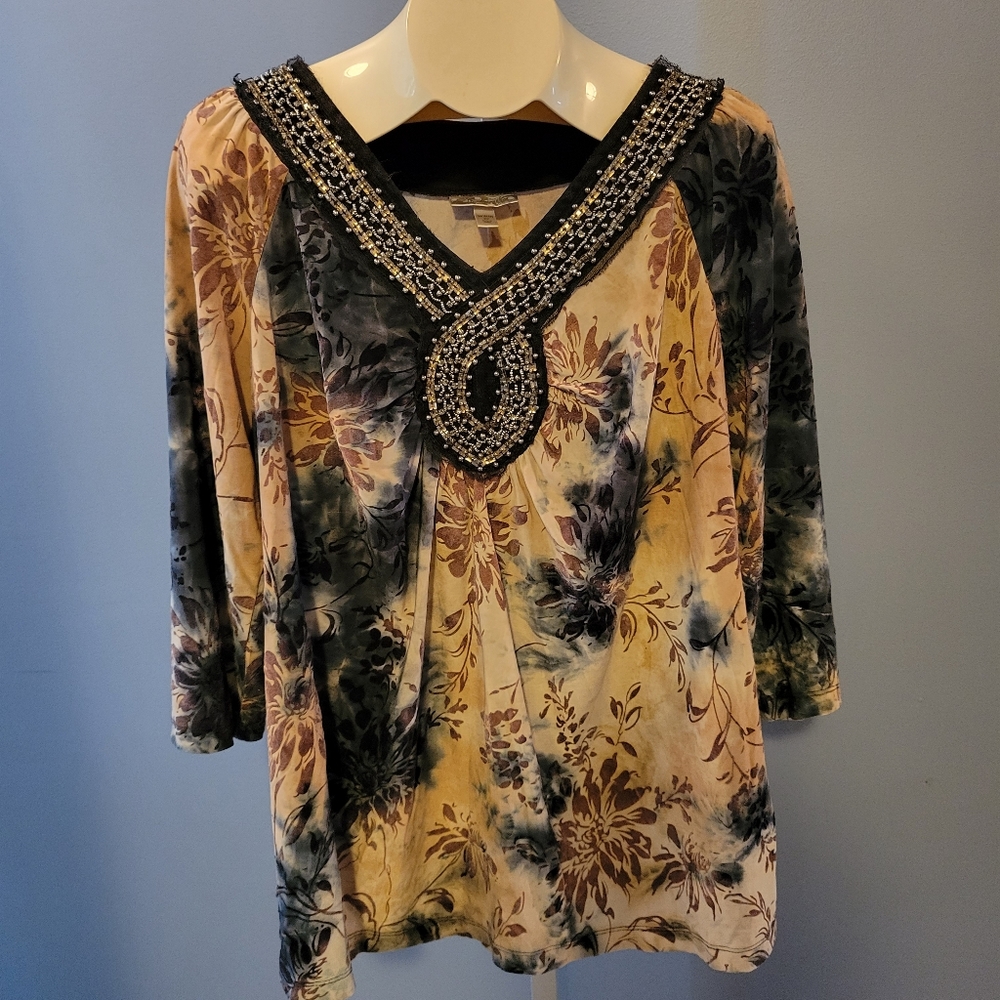 dressbarn Embellished Blouse, 2X